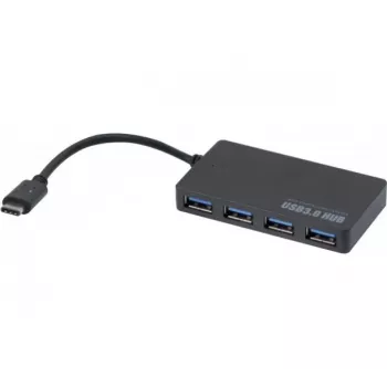 Hypertec 021308-HY interface-hub USB 3.2 Gen 1 (3.1 Gen 1) Type-C 5000 Mbit/s zwart