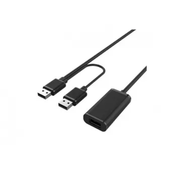 Hypertec 149221-HY USB-kabel USB 2.0 20 m USB-A naar 2 x USB-A zwart