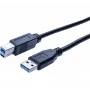 Hypertec 352468-HY USB-kabel USB 3.2 Gen 1 (3.1 Gen 1) 3 m USB A USB B zwart