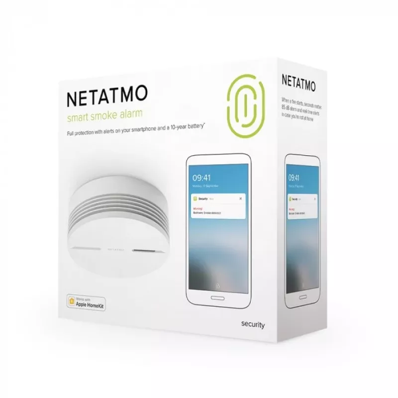 Netatmo NSA-DE slimme rookmelder fotoelektrische reflectiedetector netwerkbaar draadloze verbinding