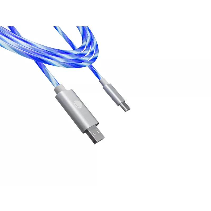 Oniverse USB-A naar USB-C Quick Charge-kabel met LED - 2 meter - wit (multiplatform)