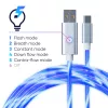 Oniverse USB-A naar USB-C Quick Charge-kabel met LED - 2 meter - wit (multiplatform)