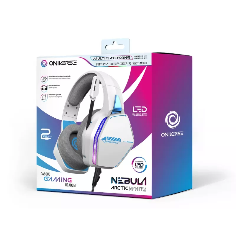 Oniverse Gaming-headset Nebula - Arctic White (multiplatform)