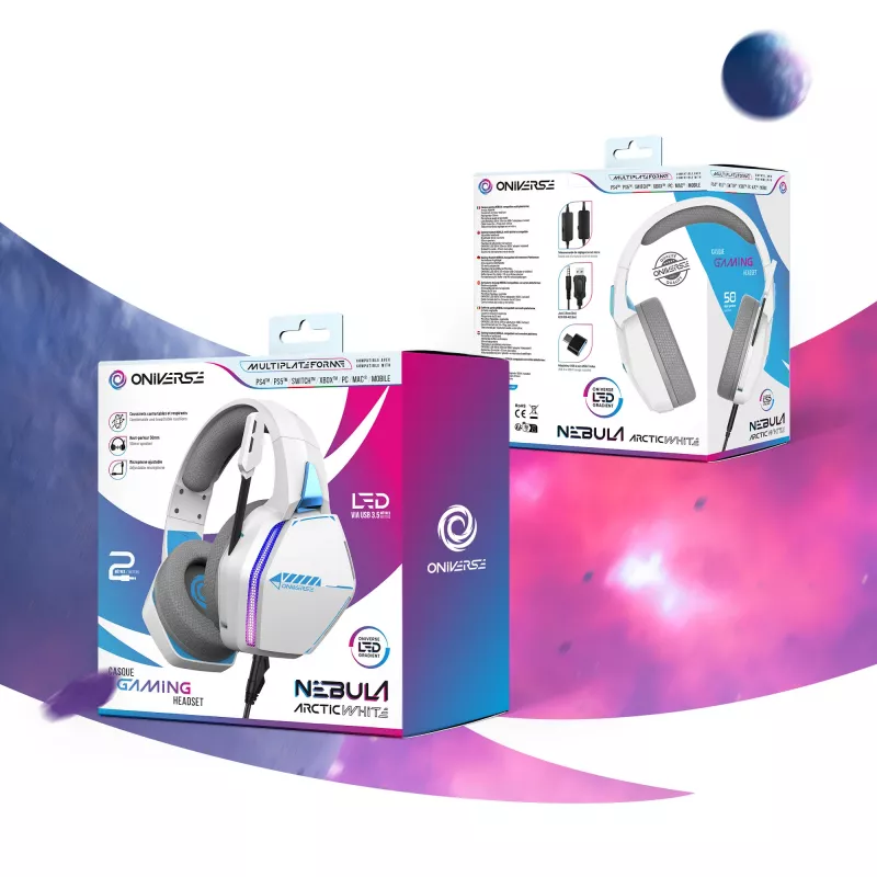 Oniverse Gaming-headset Nebula - Arctic White (multiplatform)