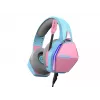 Oniverse gamingheadset Nebula - Diva Pink (multiplatform), bedraad, gaming, 20 - 20000 Hz, 356 g, headset, cyaan, roze