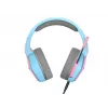 Oniverse gamingheadset Nebula - Diva Pink (multiplatform), bedraad, gaming, 20 - 20000 Hz, 356 g, headset, cyaan, roze