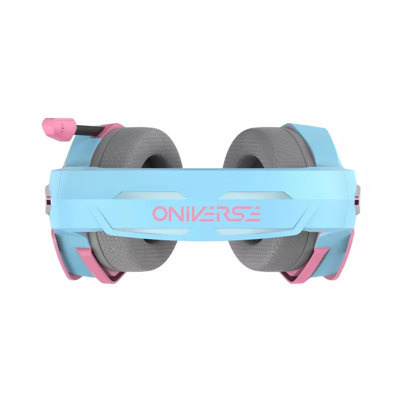 Oniverse gamingheadset Nebula - Diva Pink (multiplatform), bedraad, gaming, 20 - 20000 Hz, 356 g, headset, cyaan, roze