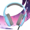Oniverse gamingheadset Nebula - Diva Pink (multiplatform), bedraad, gaming, 20 - 20000 Hz, 356 g, headset, cyaan, roze