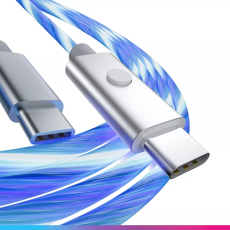 Oniverse USB-C naar USB-C snellaadkabel - 2 meter - LED (multiplatform)