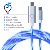 Oniverse USB-C naar USB-C snellaadkabel - 2 meter - LED (multiplatform)