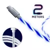 Oniverse USB-C naar USB-C snellaadkabel - 2 meter - LED (multiplatform)