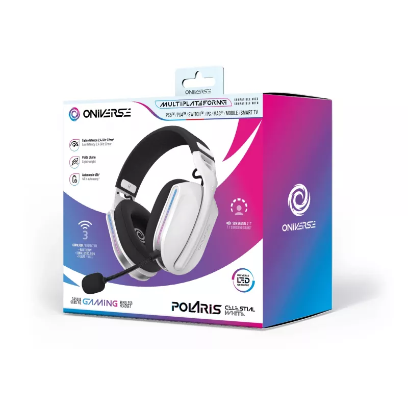 Oniverse Draadloze gaming-headset Polaris - Celestial White (multiplatform)
