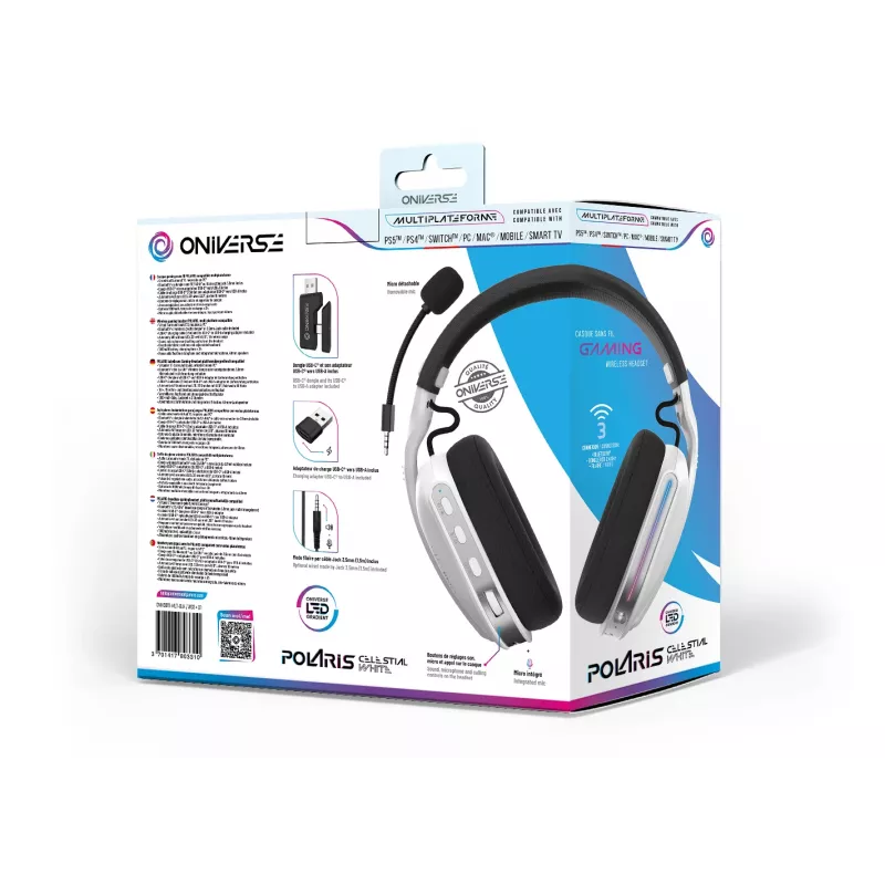 Oniverse Draadloze gaming-headset Polaris - Celestial White (multiplatform)