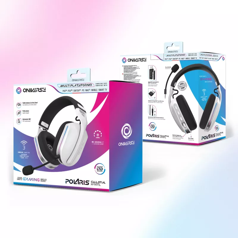 Oniverse Draadloze gaming-headset Polaris - Celestial White (multiplatform)