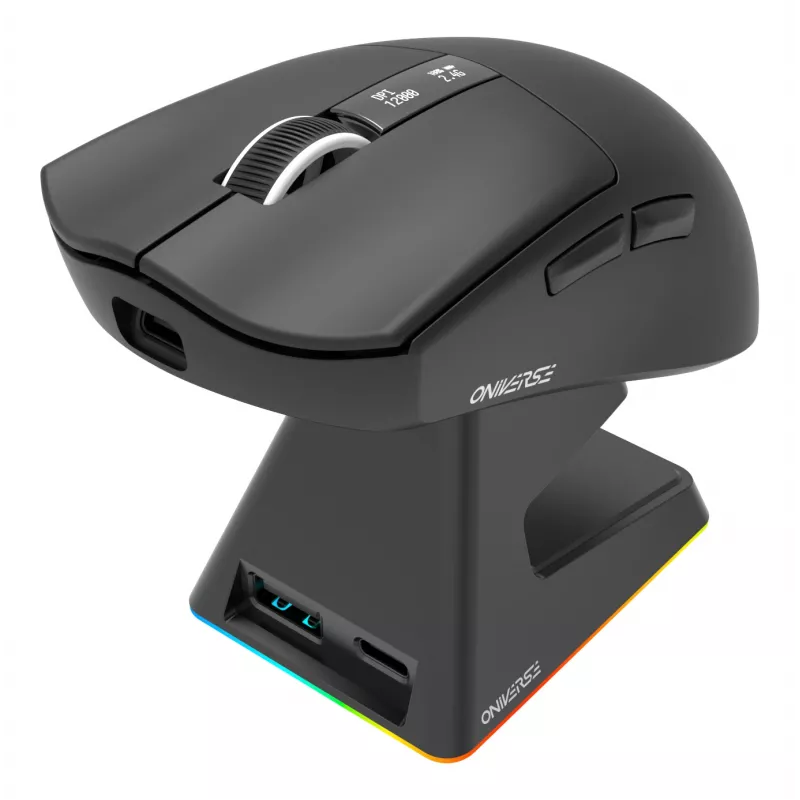 Oniverse - draadloze gamingmuis Vanguard + dock - Nocta zwart (PC)