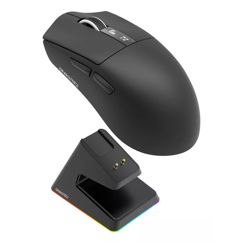 Oniverse - draadloze gamingmuis Vanguard + dock - Nocta zwart (PC)
