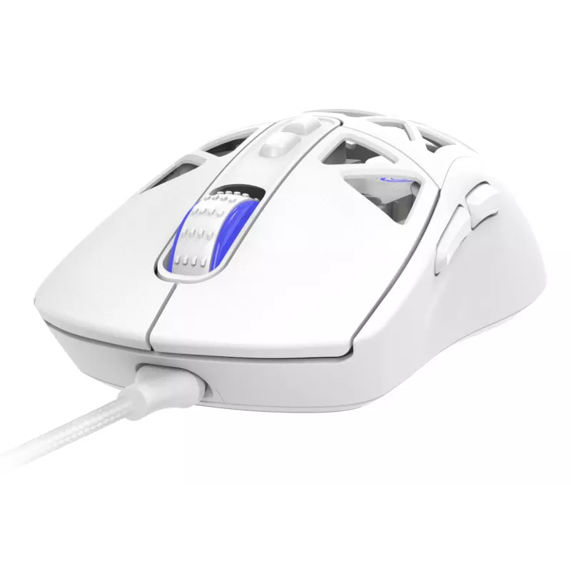 Oniverse - Bedrade gaming-muis Kryo - Luxion White (pc), dubbelhandig, optisch, USB Type-A, 13800 DPI, wit