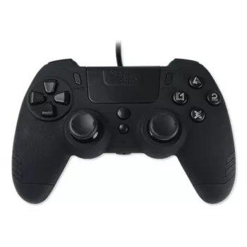 Lexip Metaltech - bedrade controller - Ebony zwart (multi), gamepad, PC, PlayStation 4, D-pad, home-knop, optieknop, share-knop, analoog/digitaal, meerkleurig, bedraad