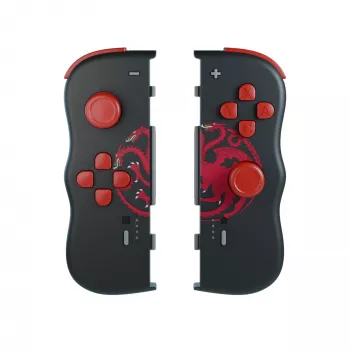 Lexip HBO Game of Thrones Targaryen zwart, rood Bluetooth-gamepad Nintendo Switch, Nintendo Switch OLED