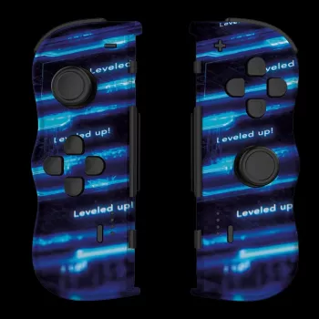 Lexip X CRUNCHYROLL - LEVEL UP WL TWIN PADS, gamepad, Nintendo Switch 2, D-pad, richtingtoetsen, analoog/digitaal, draadloos, zwart, blauw