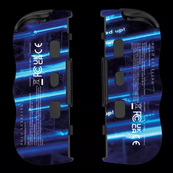 Lexip X CRUNCHYROLL - LEVEL UP WL TWIN PADS, gamepad, Nintendo Switch 2, D-pad, richtingtoetsen, analoog/digitaal, draadloos, zwart, blauw