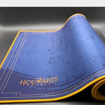 Lexip Premium XXL muismat Ancient Magic - Hogwarts Legacy, blauw, goud, monochromatisch, neopreen, antislipbasis, gaming-muismat