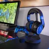Lexip Metaltech headset – draadloos, lage latentie, 32 u accuduur – kobaltblauw