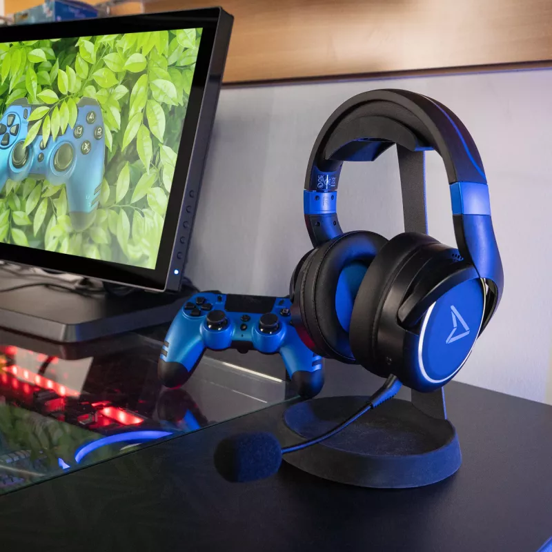 Lexip Metaltech headset – draadloos, lage latentie, 32 u accuduur – kobaltblauw