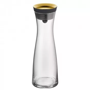 WMF Basic waterkan 1,0 goud design, kan, 1 L, goud, zwart, transparant, glas, rond, Köhler & Wilms