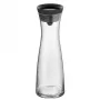 WMF Basic waterkan 1,0 zwart, kan, 1 L, zwart, transparant, glas, rond, Köhler & Wilms