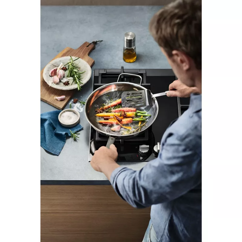WMF 1756486411 zwart, roestvrij staal aluminium, roestvrij staal