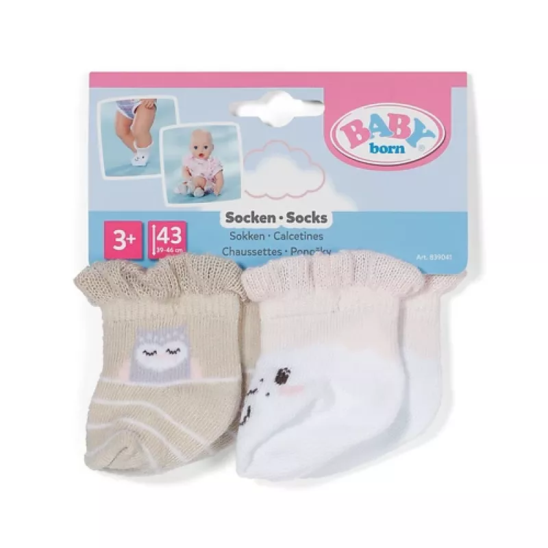 BABY born sokken schaap 2 paar 43cm poppensokken
