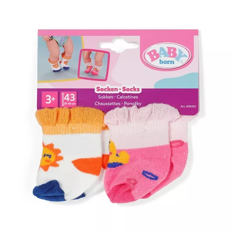 BABY born sokken 2-pack assorti 43cm poppensokken