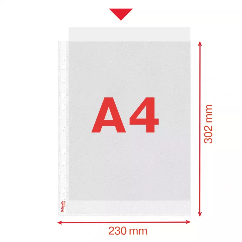 Esselte insteekhoes A4 75my helder 100 st