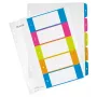 Leitz indices printable PP A4+ 1-5 WOW, numeriek register, polypropyleen (PP), A4 maxi, 245 mm, 305 mm