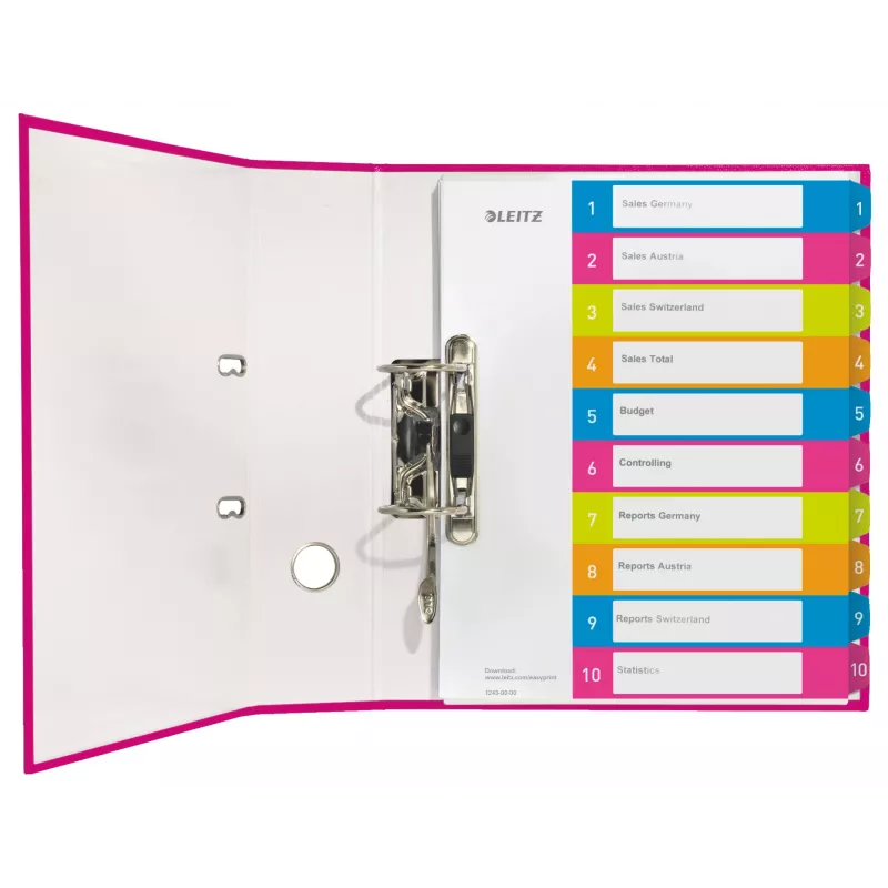 Leitz indices printable PP A4+ 1-10 WOW, numeriek register, polypropyleen (PP), meerkleurig, liggend, A4 maxi, 245 mm
