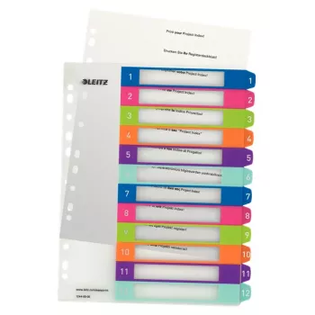 Esselte 1244-00-00 numeriek tabregister polypropyleen (PP) meerkleurig