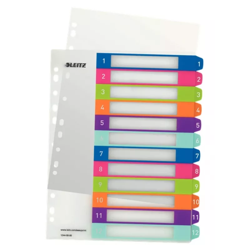 Esselte 1244-00-00 numeriek tabregister polypropyleen (PP) meerkleurig