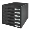 Leitz ladekast Plus 6 laden, 6 laden, kunststof, zwart, 287 x 363 x 270 mm