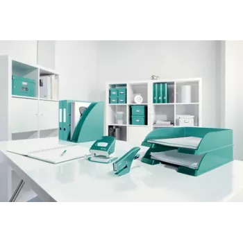 Leitz WOW niettang, 15 vel, turquoise, P2, nr. 10, 80 g/m², 4,95 cm, achter