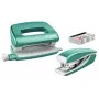 Leitz nietapparaat & perforator set Mini WOW, 10 vel, blauw, metallic, parel, P2, metaal, kunststof, 80 g/m², 3,5 cm