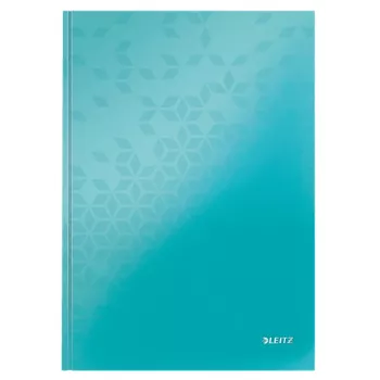 Leitz notitieboek WOW A4 gelinieerd met hardcover 90 g/80 vel, dessin, blauw, A4, 80 vel, 80 g/m², gelinieerd papier