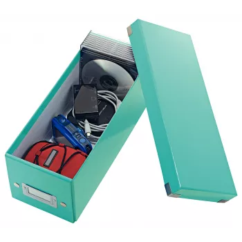 Leitz Click & Store WOW cd-opbergbox, turquoise, karton, 143 mm, 352 mm, 136 mm, 440 g