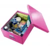Leitz Click & Store WOW grote opbergbox, roze, karton, nikkel, 369 mm, 482 mm, 200 mm