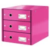 Leitz Click & Store WOW ladekast (3 laden), roze, karton, 286 mm, 358 mm, 282 mm, 2,21 kg