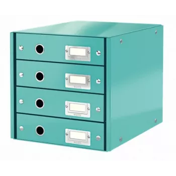 Leitz Click & Store WOW ladekast (4 laden), blauw, karton, 2,49 kg