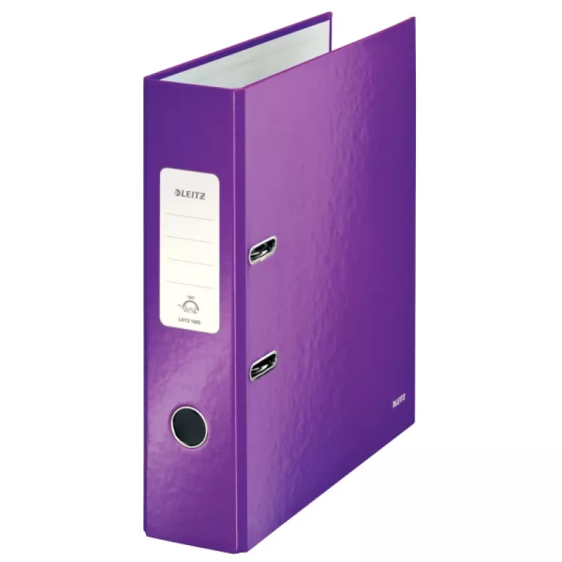 Leitz hefboomordner 180° WOW POB/laminaat A4/80 mm, A4, karton, paars, 600 vel, 80 g/m², 8 cm