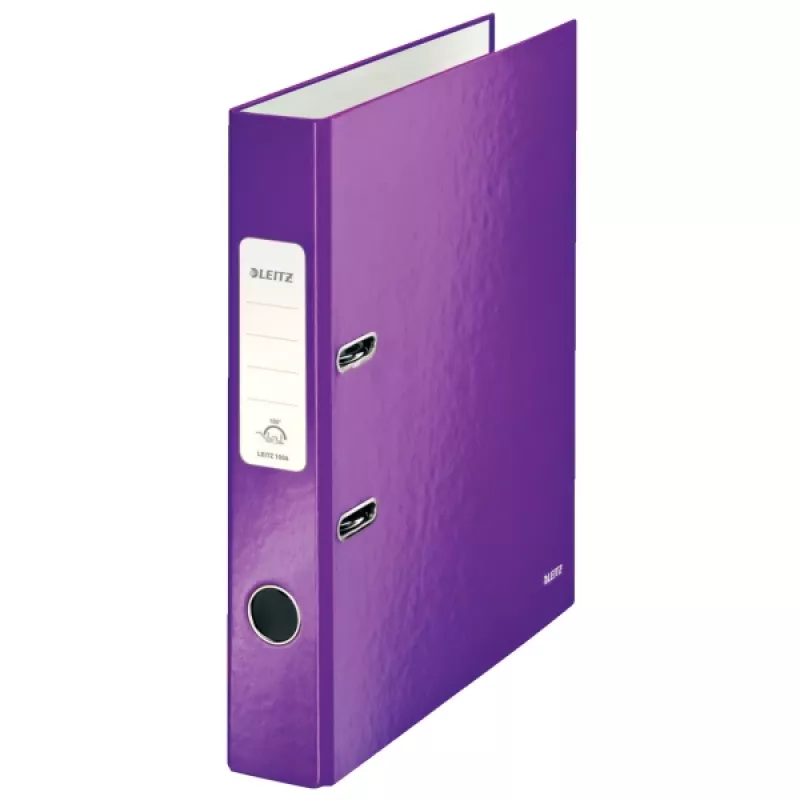 Leitz hefboomordner 180° WOW POB/laminaat A4/50 mm, A4, karton, paars, 350 vel, 80 g/m², 5 cm
