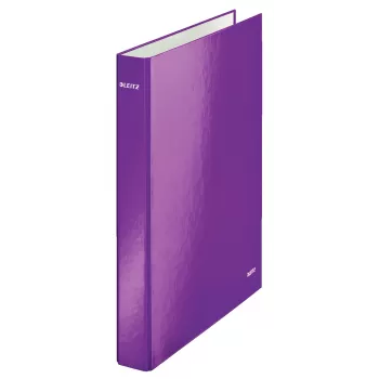 Leitz ringband WOW laminaat A4+ 4DR/25 mm, A4, karton, metallic, violet, 230 vel, 80 g/m², 2,5 cm