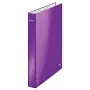 Leitz ringband WOW laminaat A4+ 4DR/25 mm, A4, karton, metallic, violet, 230 vel, 80 g/m², 2,5 cm